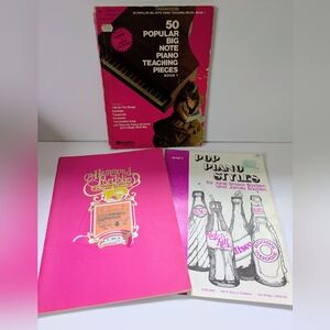 Piano Lesson Teaching Books + Hammond 9000 Series Playing Guide Vintage 70s 80s